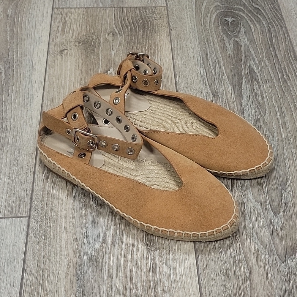 Paige Copa Camel Espadrille Flat Size 6 - Picture 2 of 6